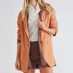 We The Free/Free People - Orange Beckett Boyfriend Blazer/Jacket - women’s Small